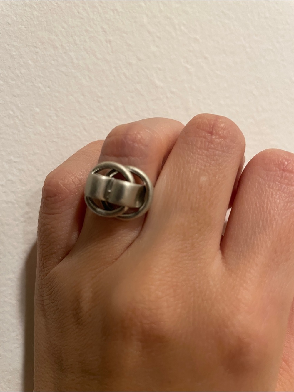 Hermes Deux Anneaux Silver Ring